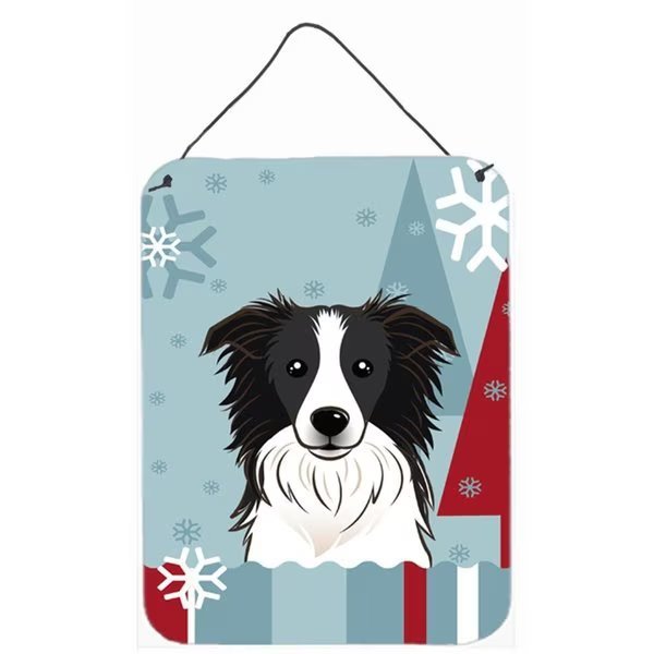 Winter Holiday Border Collie Wall and Door Hanging Prints, Carolines Treasures, Mfr#: BB1737DS1216